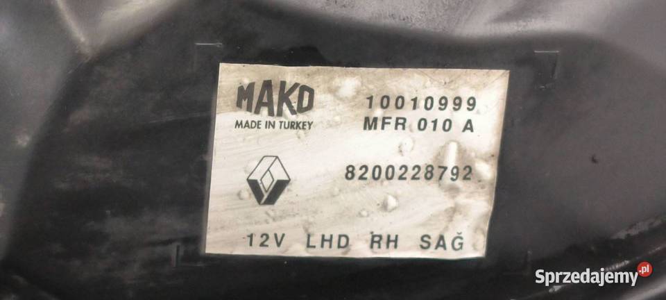 LAMPA PRAWA PRZÓD RENAULT THALIA 8200228792 Lipno