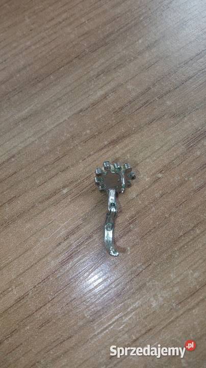 Kolczyk z lat PRL srebro Warszawa