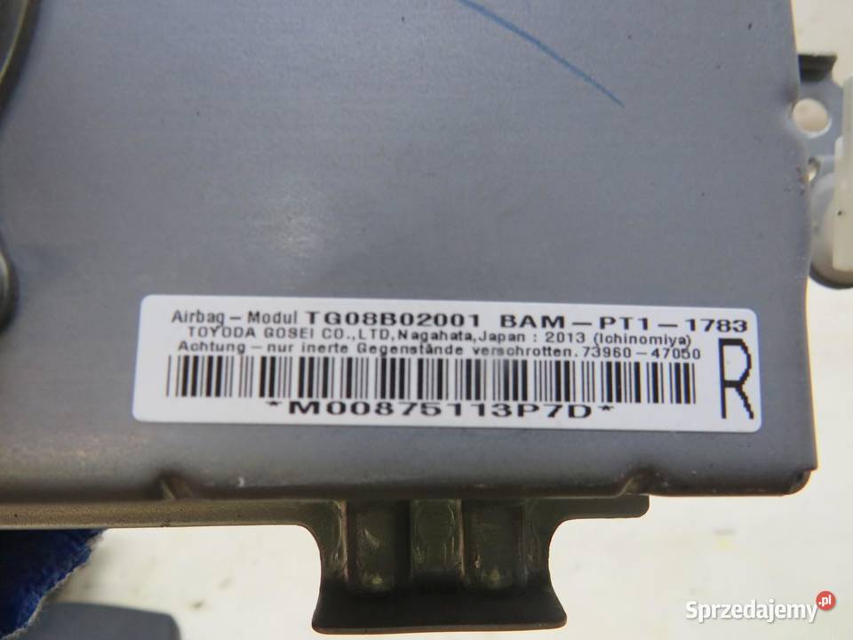 PODUSZKA PASAŻERA PRIUS 3 III LIFT TG08B02001 lubelskie