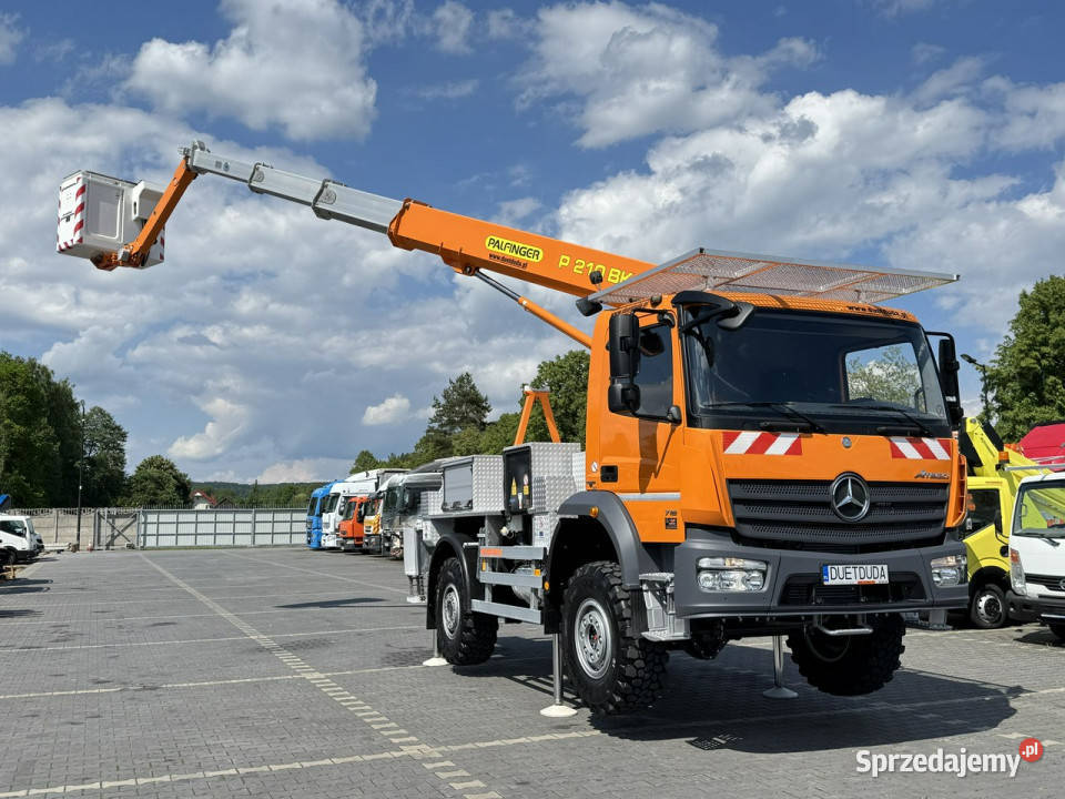 Mercedes Atego 718 E6 4x4 Zwyżka PALFINGER P210 tachograf świętokrzyskie Widełki