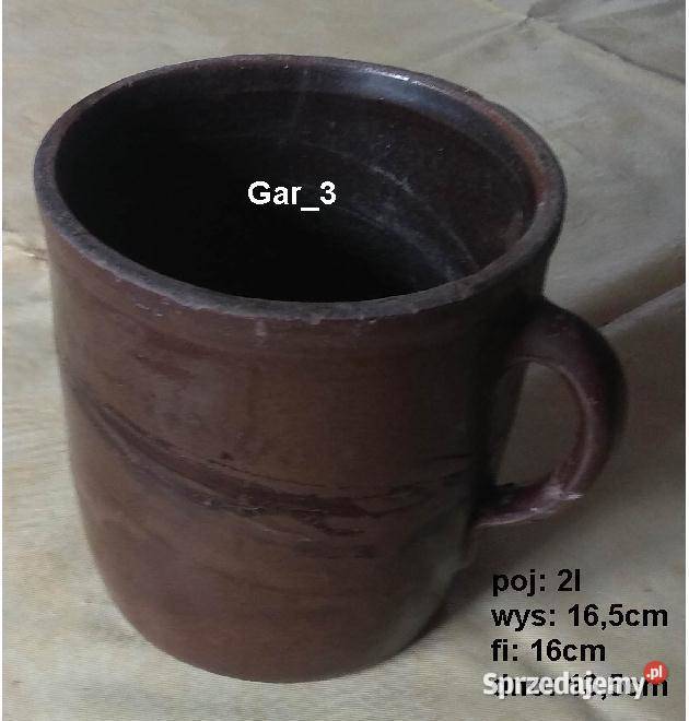 Garnek ceramiczny z kamionki mały