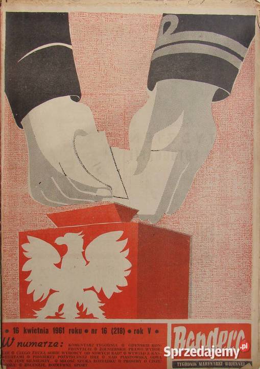 Bandera tygodnik Marynarki Wojennej V 1961 9 egz Limanowa sprzedam