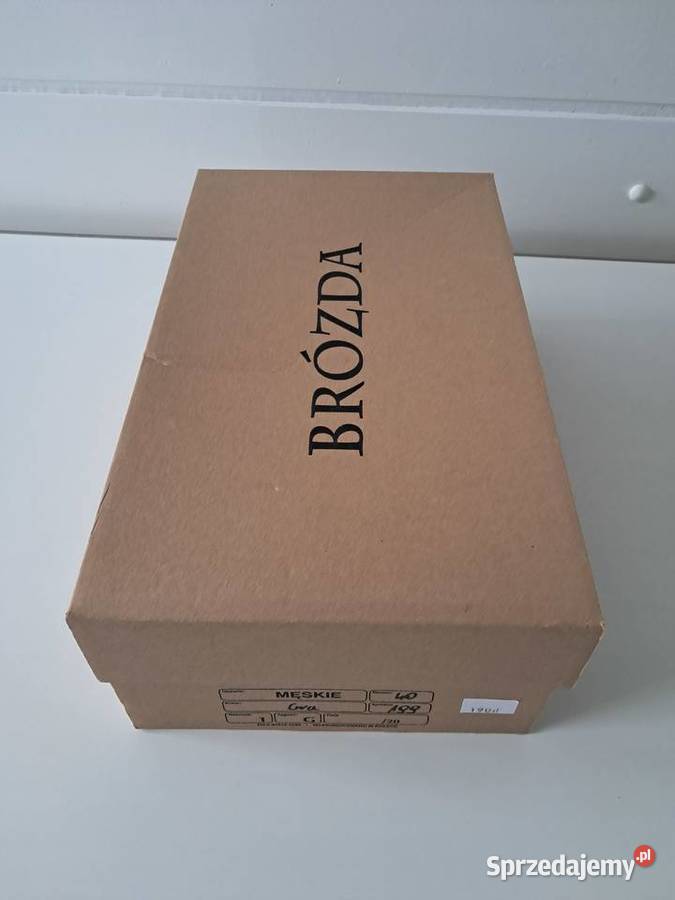 Buty męskie półbuty skórzane granatowe Brózda do inna Kraków