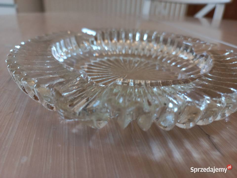 Stara kryształowa popielnica PRL Piastów