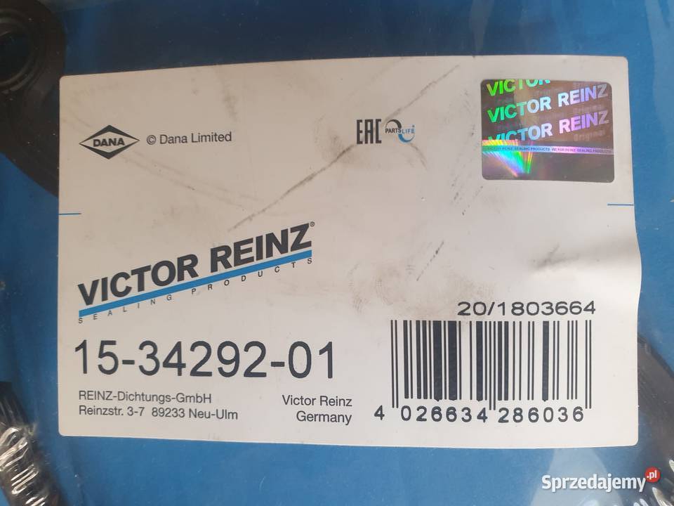 Uszczelka pokrywy zaworów VICTOR REINZ Głowice cylindrów Bydgoszcz sprzedam