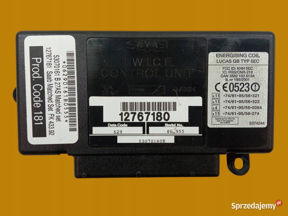 MODUŁ KOMFORTU 12767180 Saab 95 I 19972009