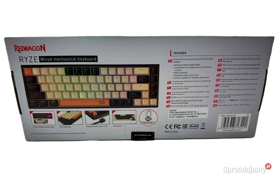 Klawiatura Redragon K633 Ryze Red switch Elbląg