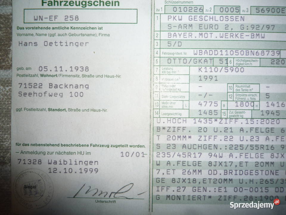 bmw 520 e39 seria 5 zamiana garażowany Chmiel