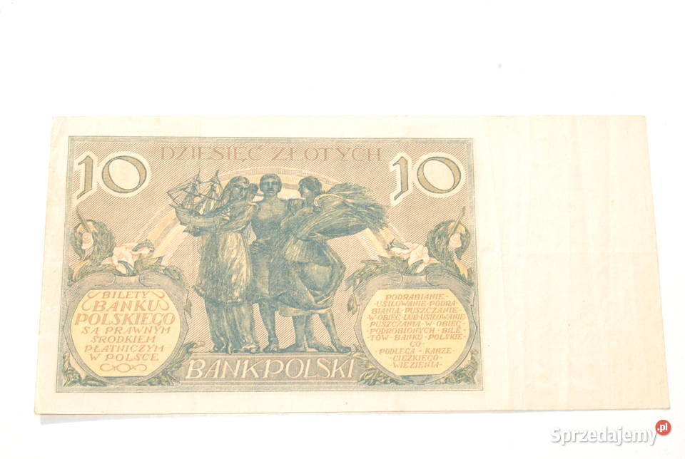 Stary banknot 10 złotych 1929 antyk rzadki
