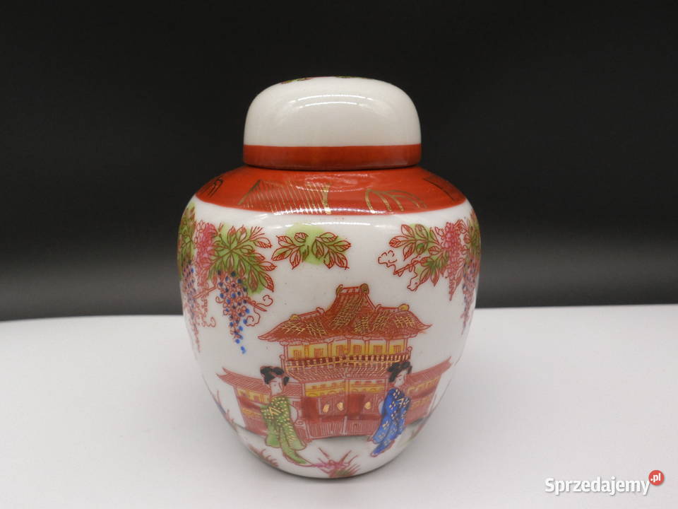 Stary Japoński Porcelanowy pojemnik na Herbatę Raszków