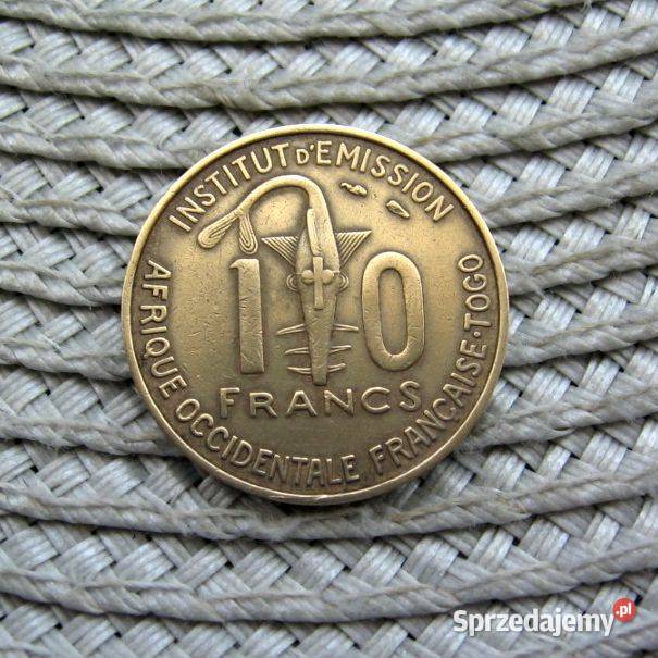 Francuska Afryka Zachodnia 10 Frank 1957r TOGO Kalisz