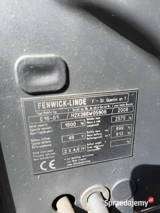 wózek widłowy elektryczny LINDE E16 1600 Triplex Działoszyn