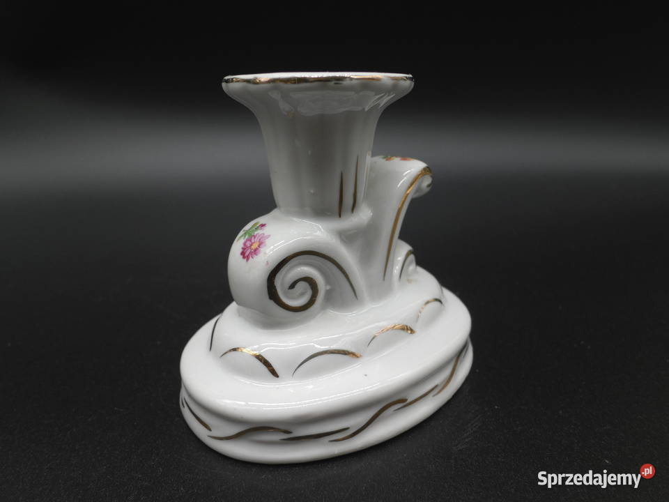 Porcelanowy świecznik lichtarz Raszków