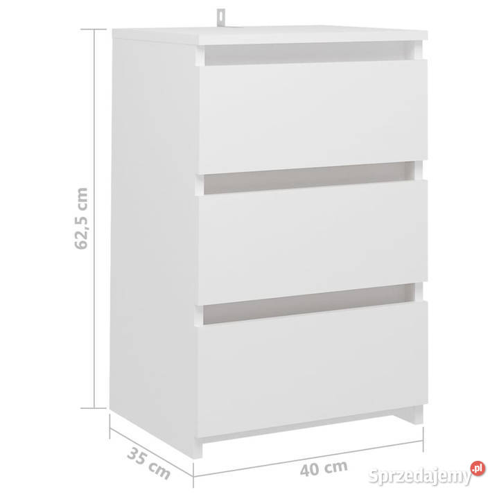 Szafka nocna biała 40x35x625 materiał Warszawa
