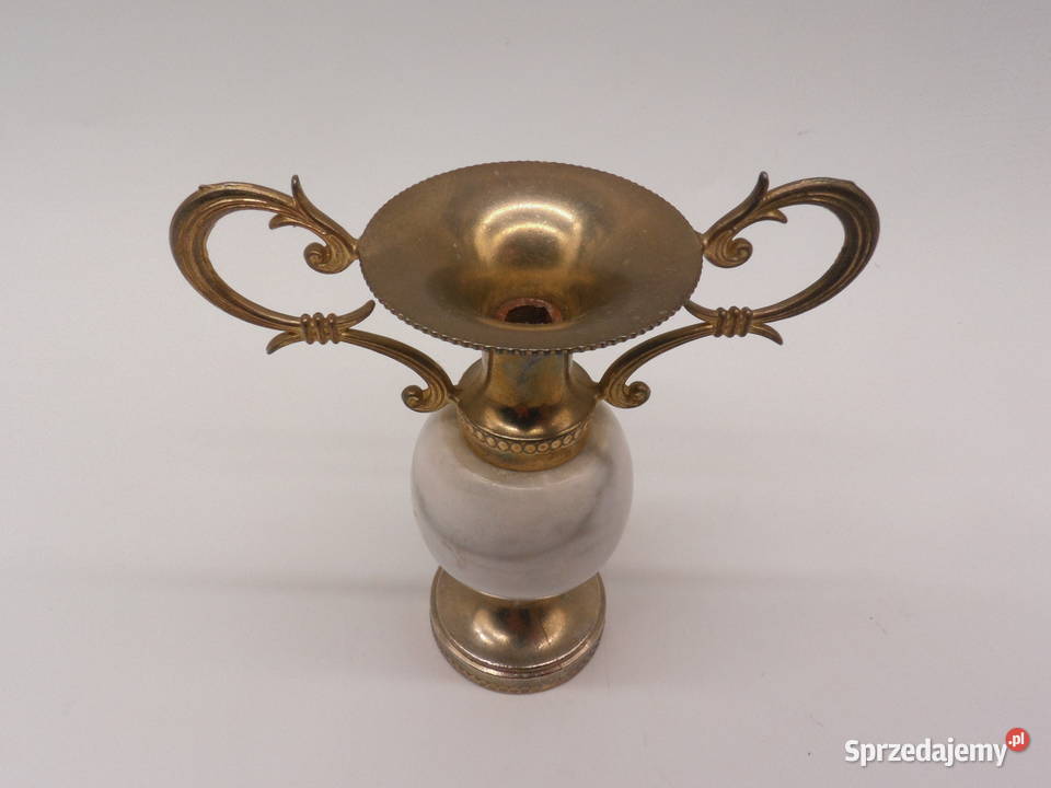 Miniaturowy Wazon Onyks i Mosiądz Vintage Lata Raszków sprzedam