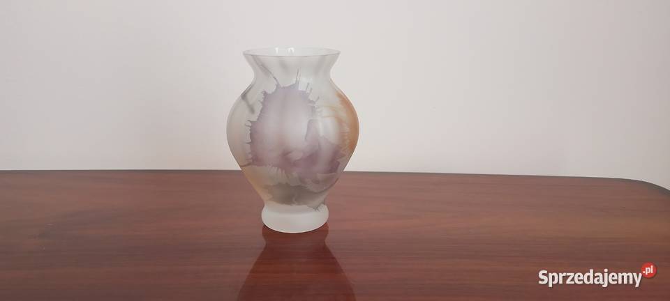 Wazonik szkło kanelowane Porcelana i szkło Latoszyn sprzedam