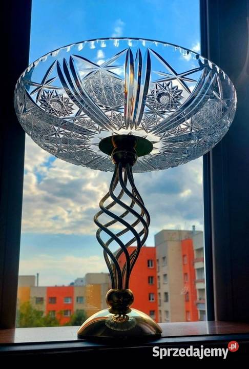 Piękna duża patera kryształowa Wrocław