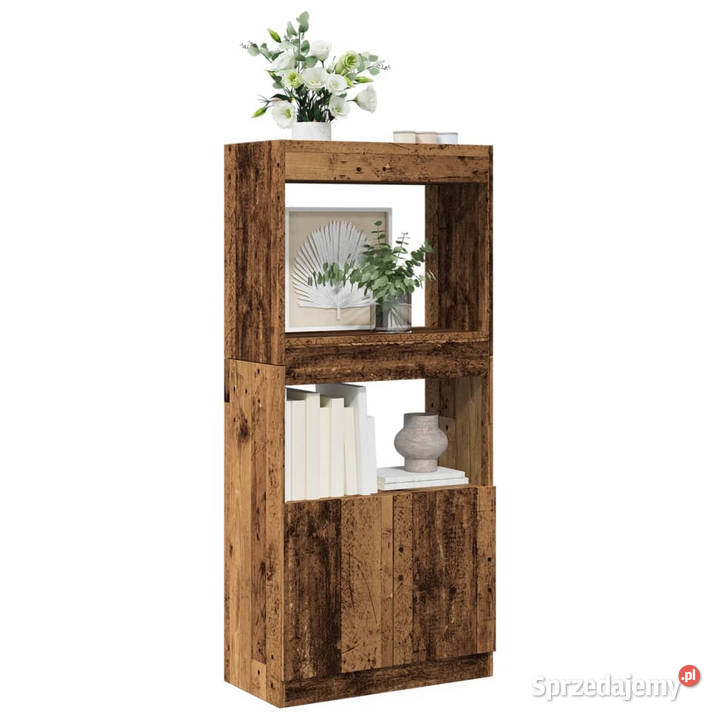 Wysoka szafka stare drewno 63x33x140 WM855113 Warszawa sprzedam