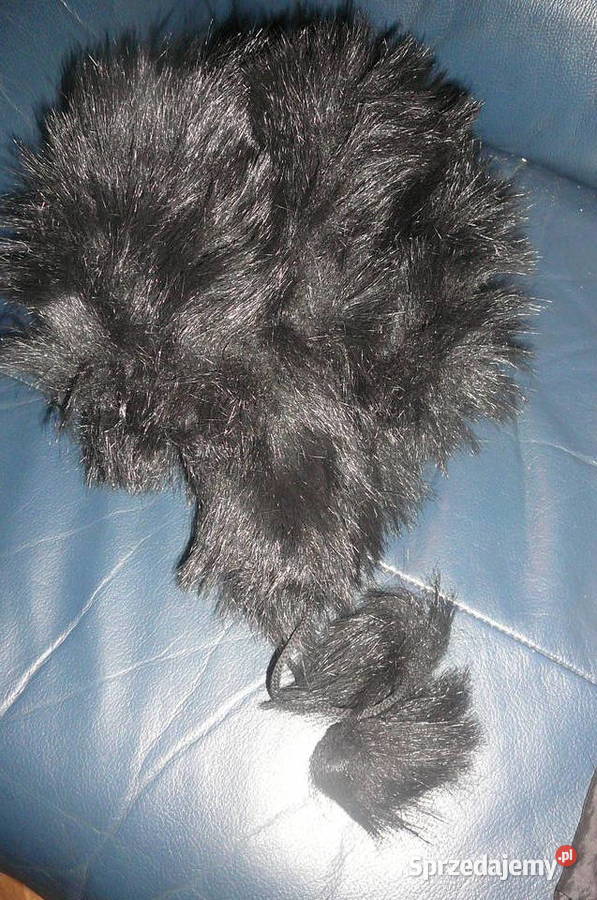 Czapka czarna futrzana uszatka dolnośląskie Wrocław