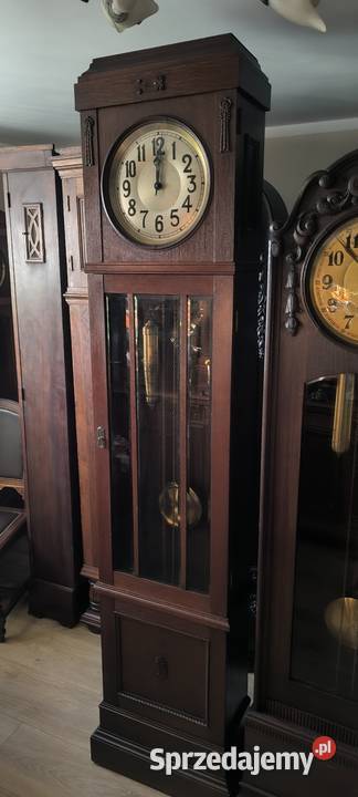 Lenzkirch 1913 r zegar stojący piękny wielki Kwaczała