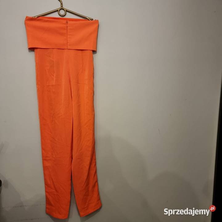 Pomarańczowy kombinezon bez ramiączek pomarańczowy Odzież damska Kraków