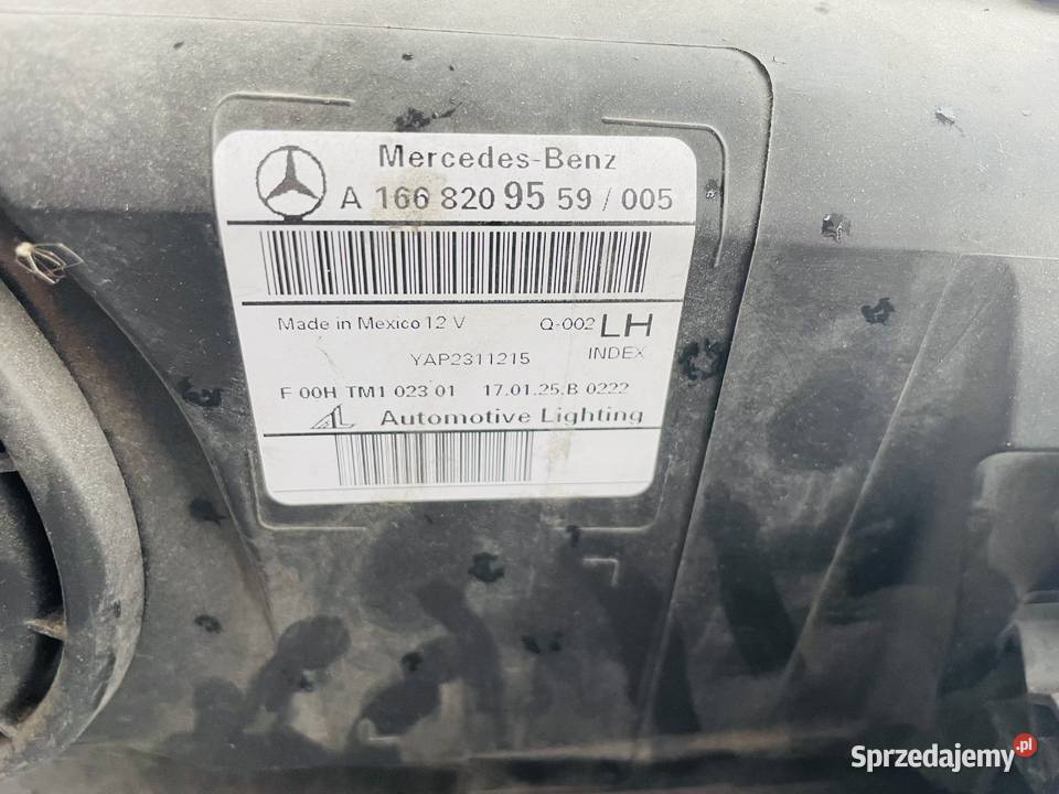 Lampy GLS Mercedes bez uszkodzeń w166 przód Zgierz
