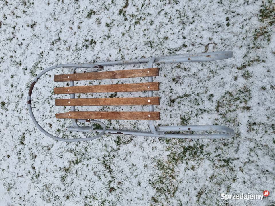 Sanki metalowe z oparciem lubelskie
