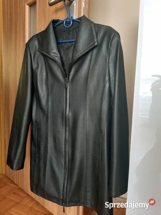 STYLOWA kurtka płaszczyk damski eko skóra czarny Kurtki i płaszcze Łapy