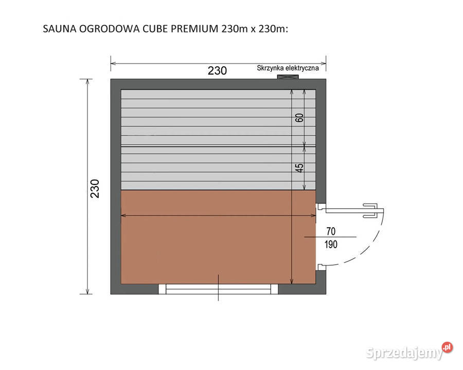 SAUNA OGRODOWA CUBE LUX 230 x 230 ModernHaus Wrocław