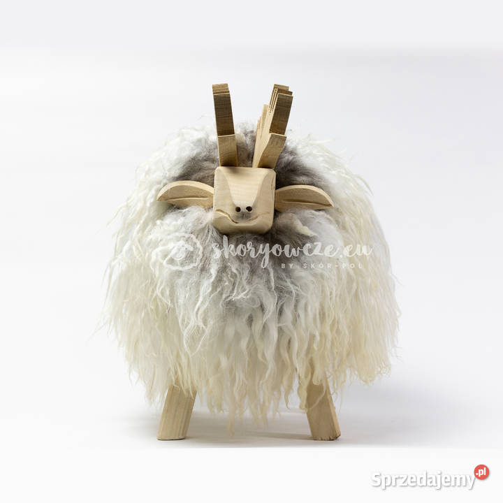 Krzesło renifer dekoracyjny biało szary