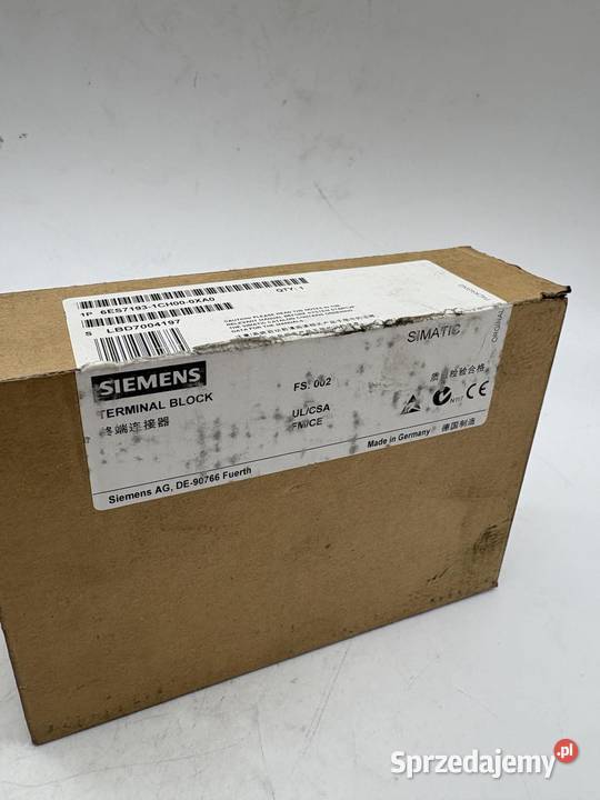 Siemens 6ES71931CH000XA0 Terminal Block Warszawa