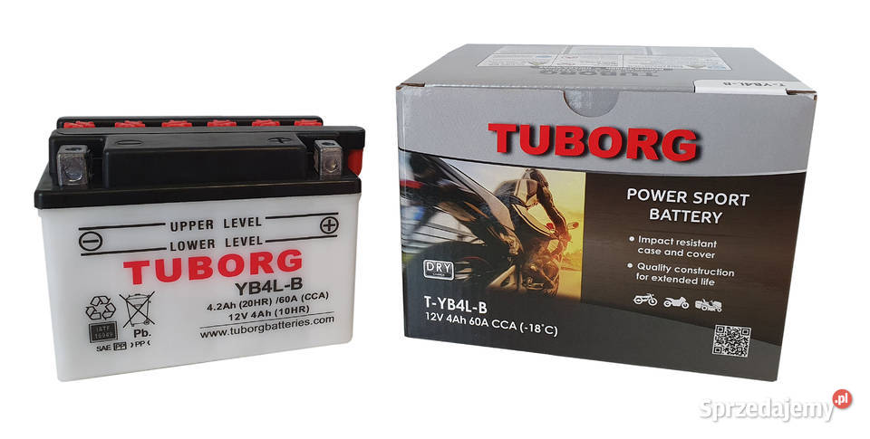 Akumulator Tuborg YB4LB 12V 42Ah 60A P Akumulatory motocyklowe Luboń