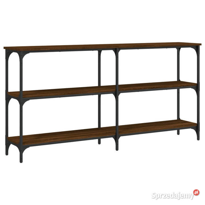 Stolik konsolowy brązowy dąb 150x29x75 WM834109 Warszawa