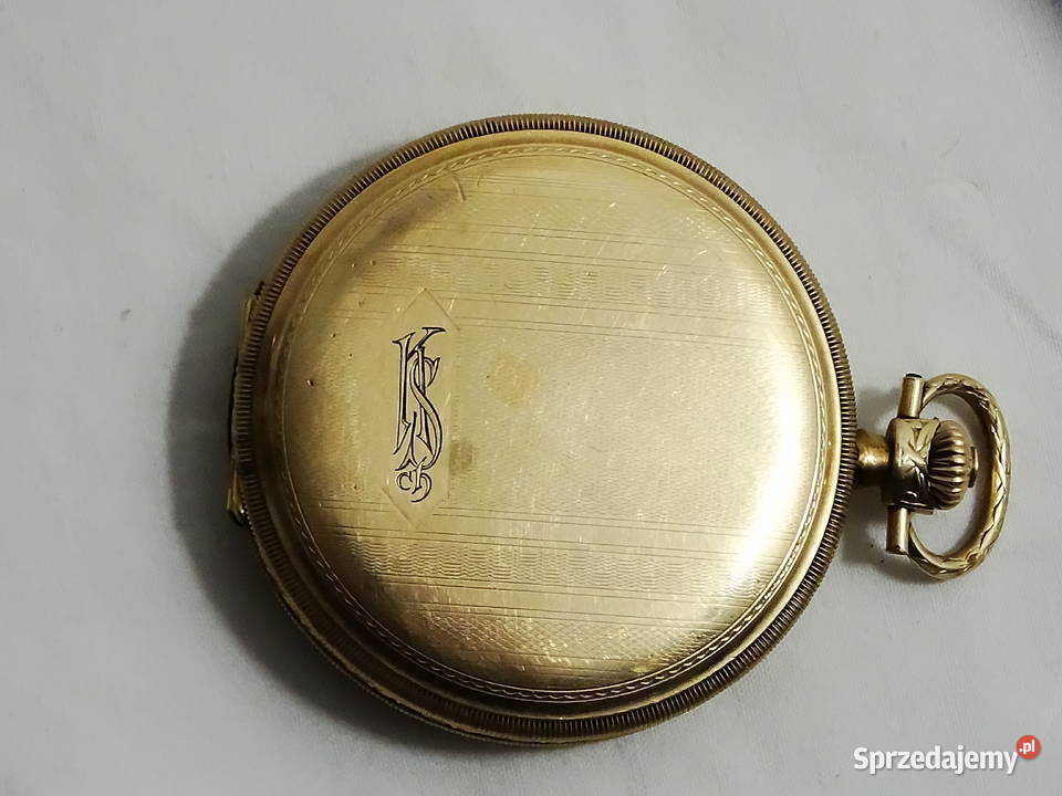 Zegarek kieszonkowy 1927 mechaniczny Gold Double Biłgoraj