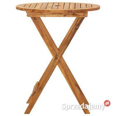 vidaXL 3cz składany zestaw bistro lite drewno Warszawa