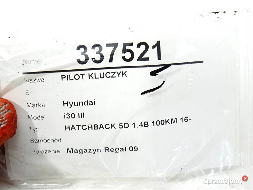 PILOT KLUCZYK HYUNDAI i30 PILOT IMMOBILISERA