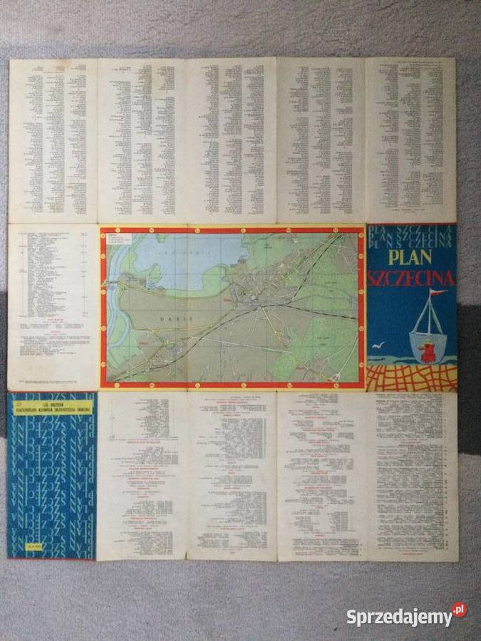 204 Plan Szczecina 1971 Antykwariat Szczecin sprzedam