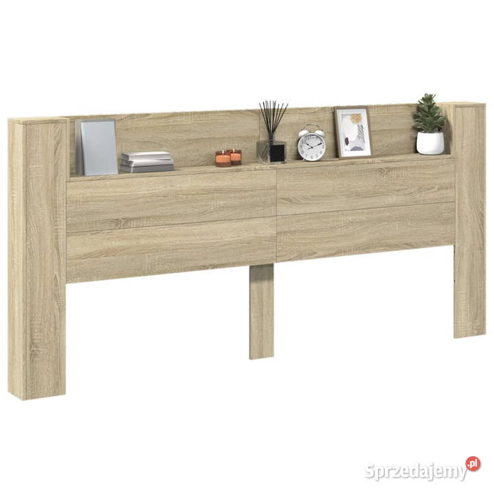 Zagłówek z półką i LED dąb sonoma 220x165x1035 Ramy i stelaże mazowieckie Warszawa sprzedam
