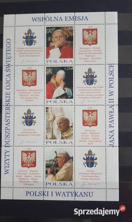 Znaczki pocztowe Wizyty  Duszpasterskie Ojca Świętego