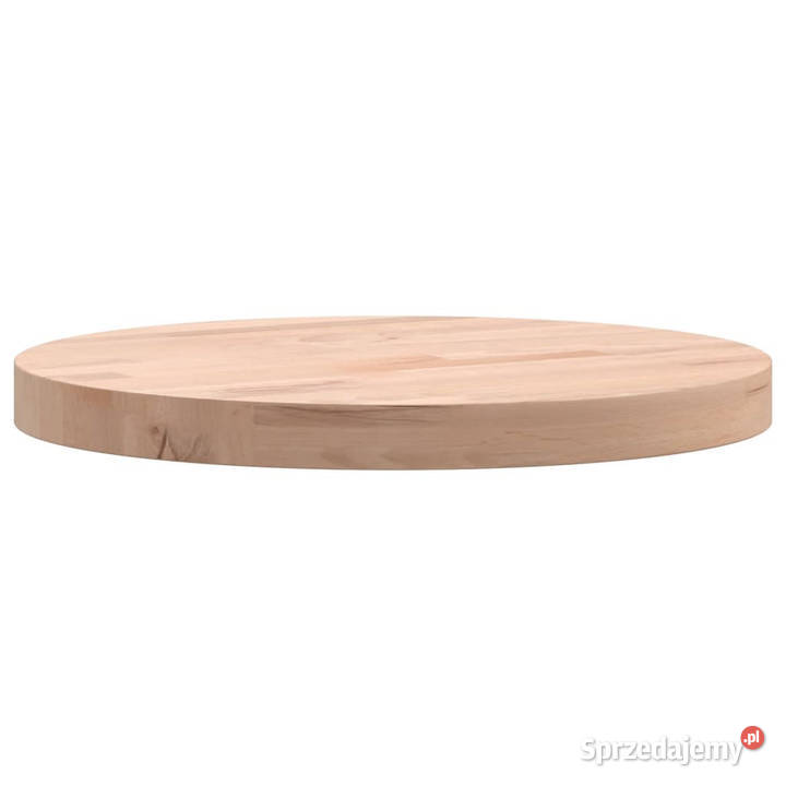 Blat do stolika 30x25 okrągły lite drewno bukowe mazowieckie