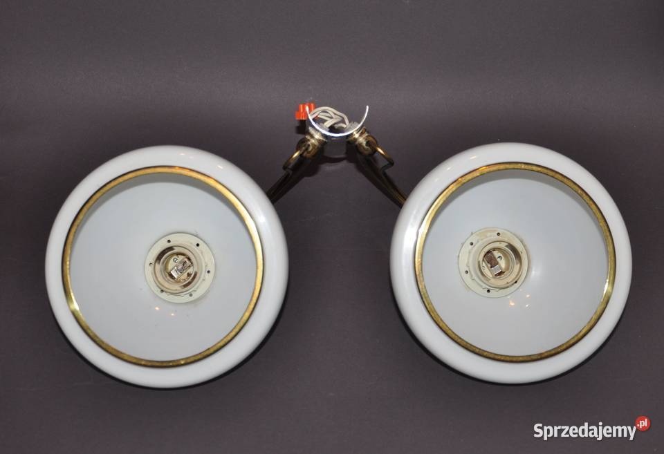 Kinkiet z dwoma kloszami szklanymi Gdańsk