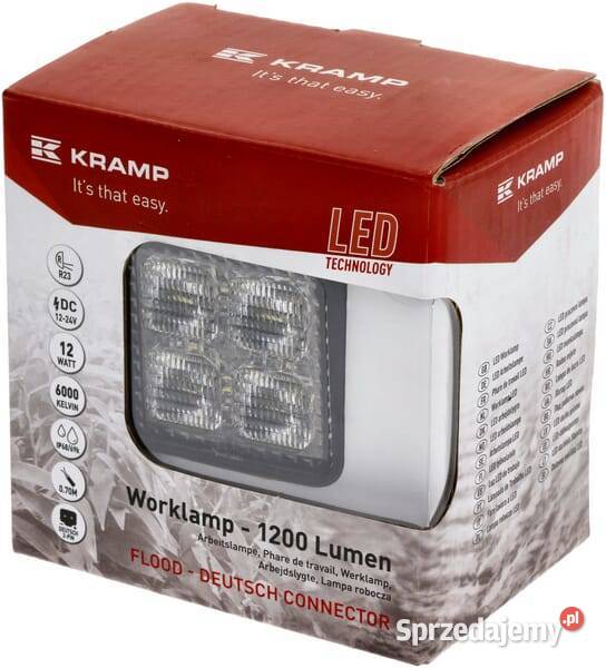 Lampa robocza LED kwadratowa 12W 1200lm 1224V Kamionna sprzedam