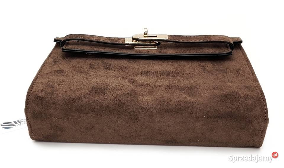 Torebka Kopertówka Listonoszka 2w1 Zamszowa Warszawa