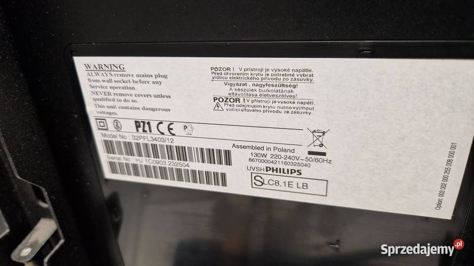 Telewizor Philips pilot Siedlisko