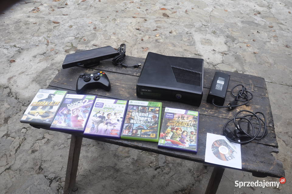 Xbox 360 Slim Kinect Pad 6 Gier Komplet Rzeszów
