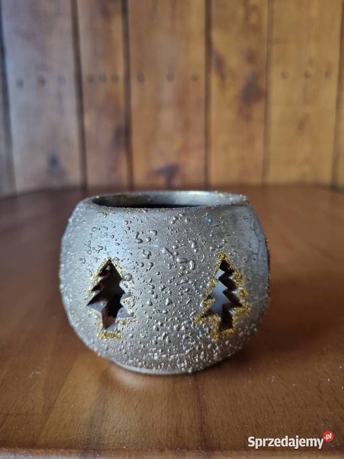 Złoty Świecznik Lampion na tealighty Dom i Ogród mazowieckie