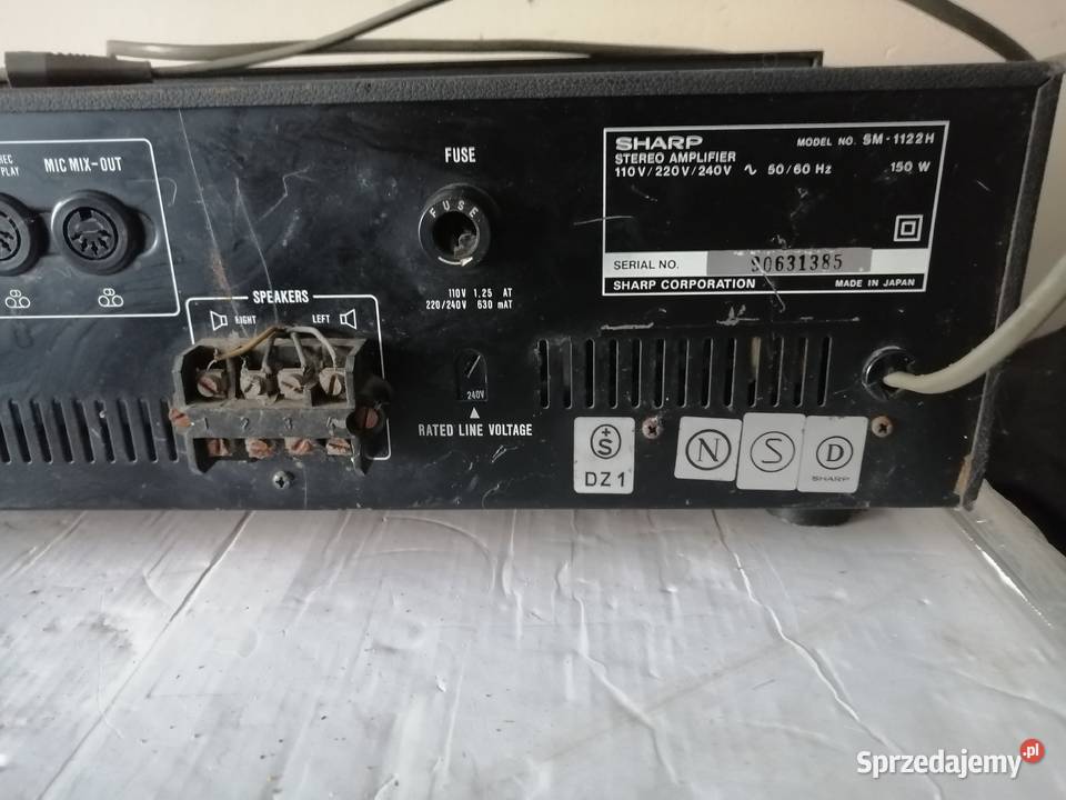 Wzmacniacz Sharp sm 1122 H wzmacniacz vintage Wzmacniacze i pokrewne