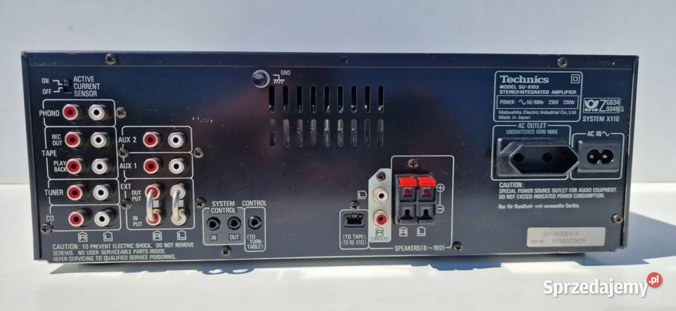Wzmacniacz Technics SUX102 Amplifer SU X102 Międzychód