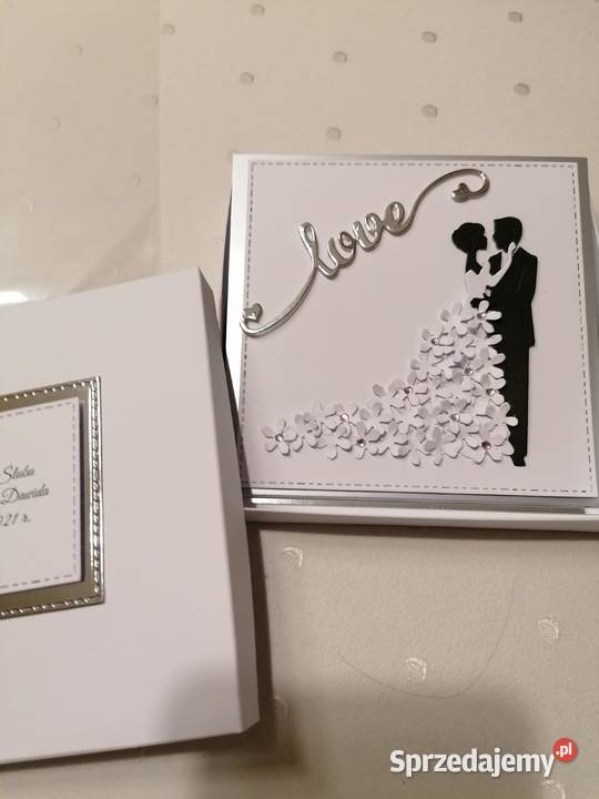 Ślub Kartka sztalugowa ręcznie wykonana w Strzebiń