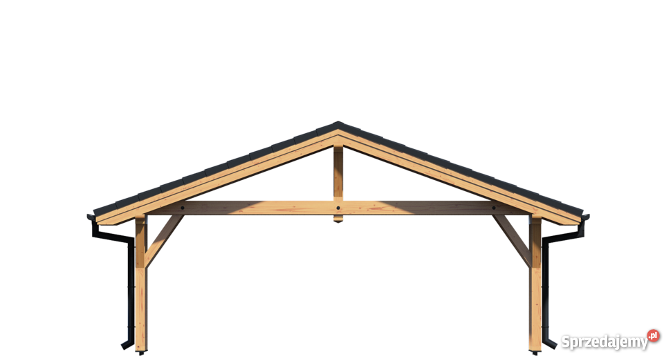 DREWNIANA JEDNOSTANOWISKOWA WIATA GARAŻOWA TEXAS